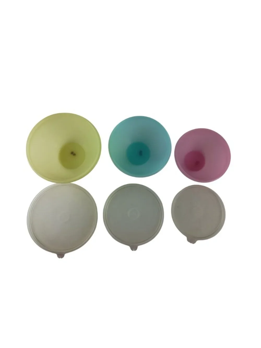 Tupperware 6pc Wonderlier Nesting Bowl W/Lids Set 233/234/235 Vintage